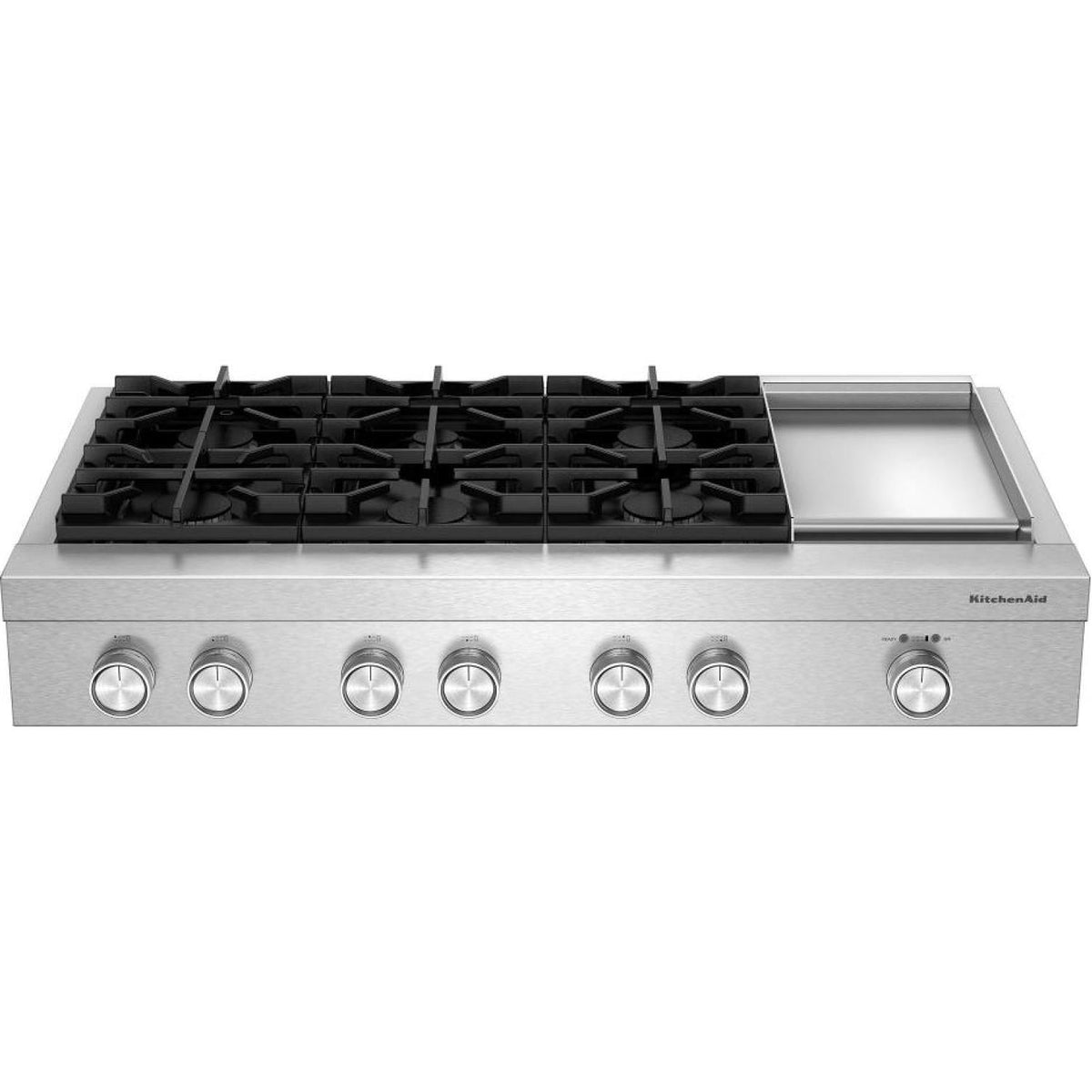 KitchenAid 48-inch Gas Rangetop with Electric Griddle KCGK948TSS IMAGE 1