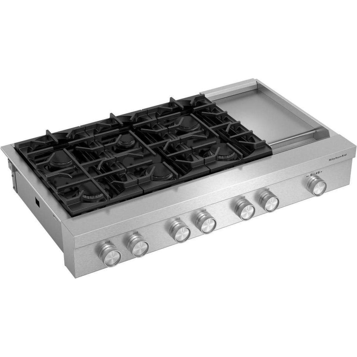 KitchenAid 48-inch Gas Rangetop with Electric Griddle KCGK948TSS IMAGE 2