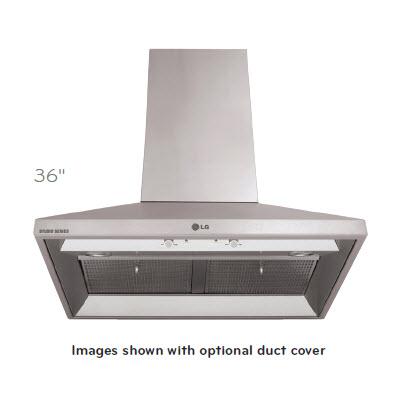  LG 36-inch Studio Wall Mount Range Hood LSVC362ST IMAGE 2