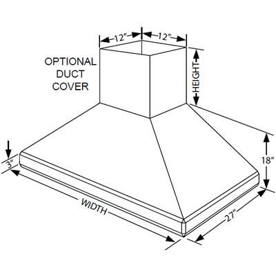  Vent-A-Hood 36-inch Ceiling Mount Range Hood ISDH18-236SS IMAGE 3