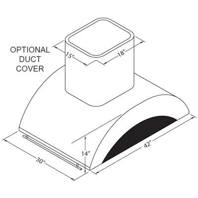  Vent-A-Hood 42-inch Ceiling Mount Range Hood IZTH-242SS IMAGE 2