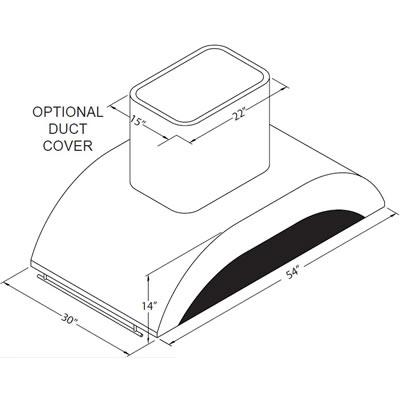  Vent-A-Hood 54-inch Ceiling Mount Range Hood IZTH-454SS IMAGE 3