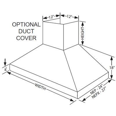  Vent-A-Hood 48-inch Wall Mount Range Hood NEPH18-248SS IMAGE 3