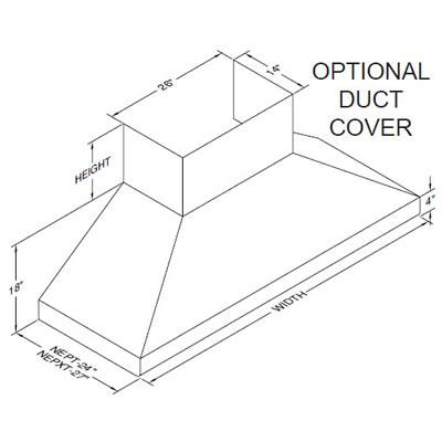  Vent-A-Hood 42-inch Wall Mount Range Hood NEPXTH18-342SS IMAGE 2