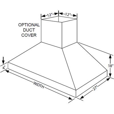 Vent-A-Hood 36-inch Ceiling Mount Range Hood PYDH18-236SS IMAGE 2