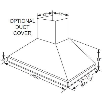  Vent-A-Hood 42-inch Wall Mount Range Hood SEPH18-242SS IMAGE 3