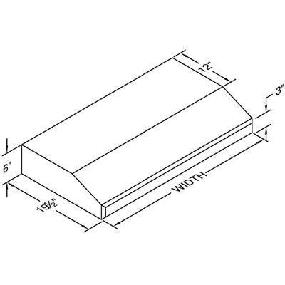  Vent-A-Hood 36-inch Under-Cabinet Range Hood SLH6-K36WH IMAGE 2