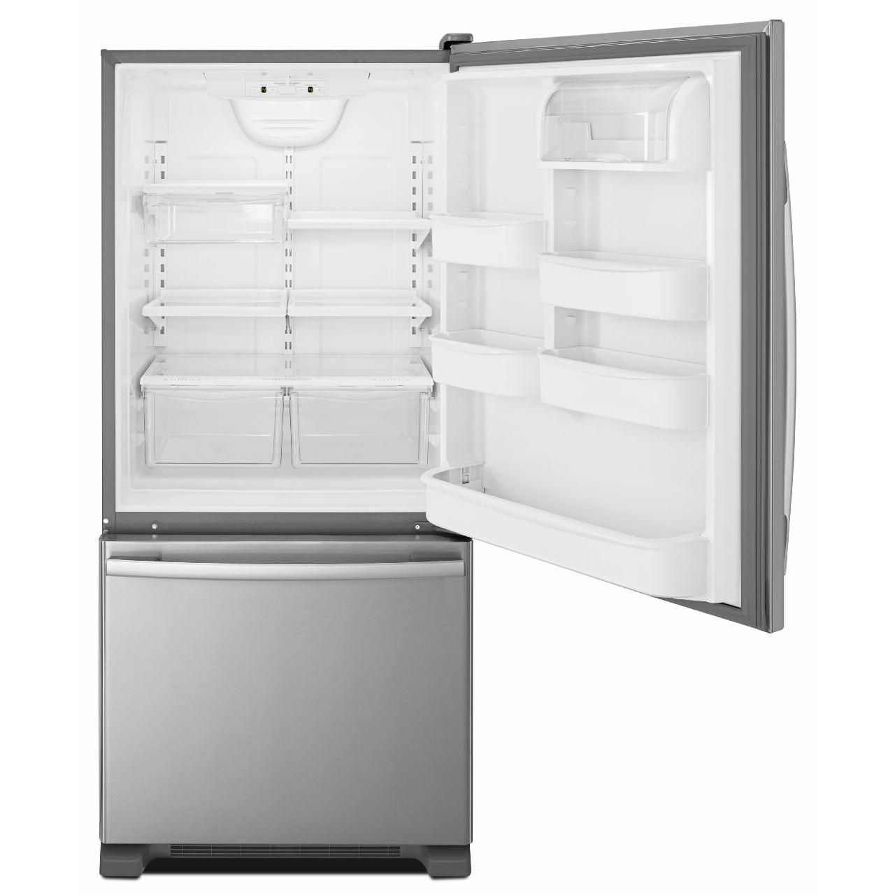  Amana 30-inch, 18 cu. ft. Bottom Mount Freezer Refrigerator ABB1924BRM IMAGE 2