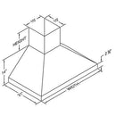  Vent-A-Hood 42-inch Wall Mount Range Hood PDH14-K42SS IMAGE 2