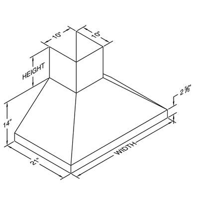  Vent-A-Hood 42-inch Wall Mount Range Hood PDH14-K42SS IMAGE 2