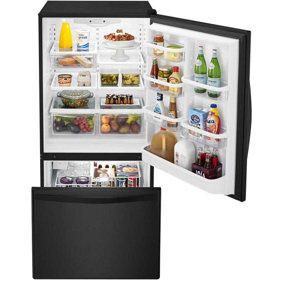  Whirlpool 33-inch, 22 cu. ft. Bottom Freezer Refrigerator with Icemaker WRB322DMBB IMAGE 4
