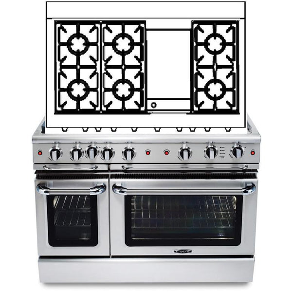  Capital 48-inch Freestanding Gas Range GSCR486G-N IMAGE 1