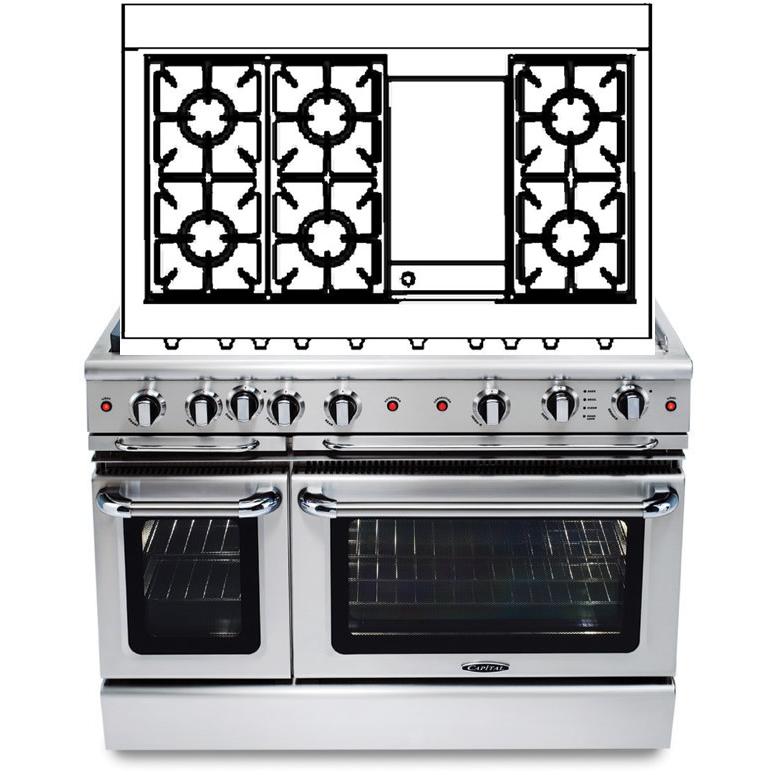  Capital 48-inch Freestanding Gas Range GSCR486G-N IMAGE 1