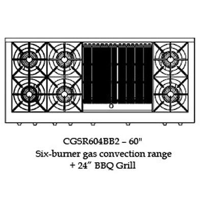  Capital 60-inch Freestanding Gas Range CGSR604BB2-N IMAGE 2