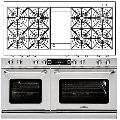  Capital 60-inch Freestanding Dual-Fuel Range COB604G4-N IMAGE 1