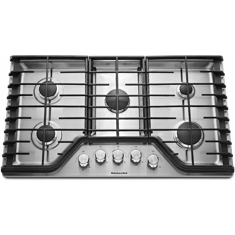  KitchenAid 30-inch Built-in Gas Cooktop with Even-Heat™ Burner KCGS350ESS IMAGE 2