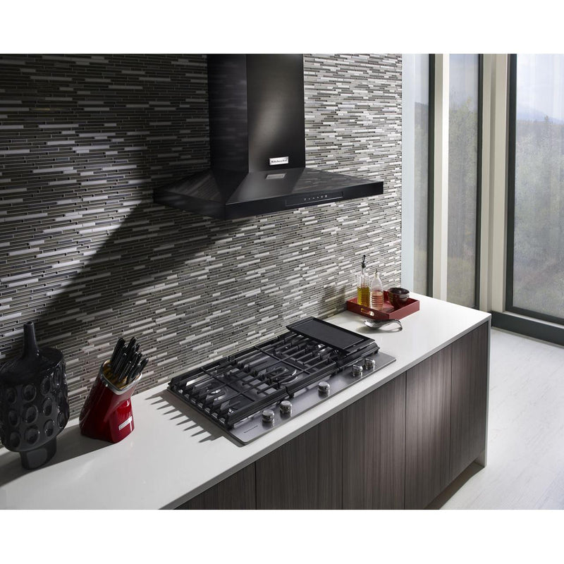  KitchenAid 36-inch Built-in Gas Cooktop with Griddle KCGS956ESS IMAGE 19