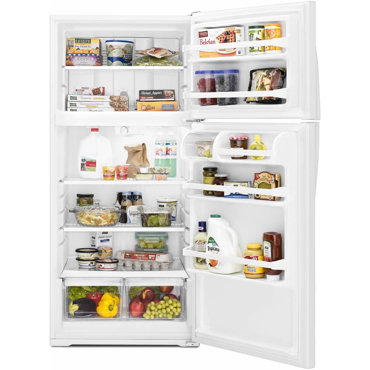  Whirlpool 28-inch, 14.3 cu. ft. Top Freezer Refrigerator WRT134TFDW IMAGE 8