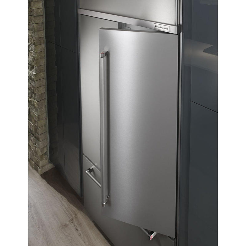  KitchenAid 43-inch, 24.2 cu.ft. Built-in French 3-Door Refrigerator with Platinum Interior Design KBFN502ESS IMAGE 13
