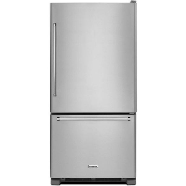  KitchenAid 33-inch, 22.1 cu. ft. Bottom Freezer Refrigerator KRBR102ESS IMAGE 1