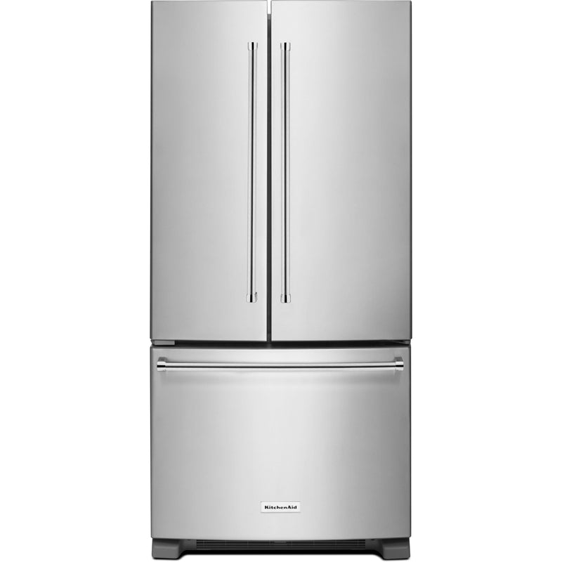  KitchenAid 33-inch, 22 cu. ft. Freestanding French 3-Door Refrigerator with Internal Water Dispenser KRFF302ESS IMAGE 1