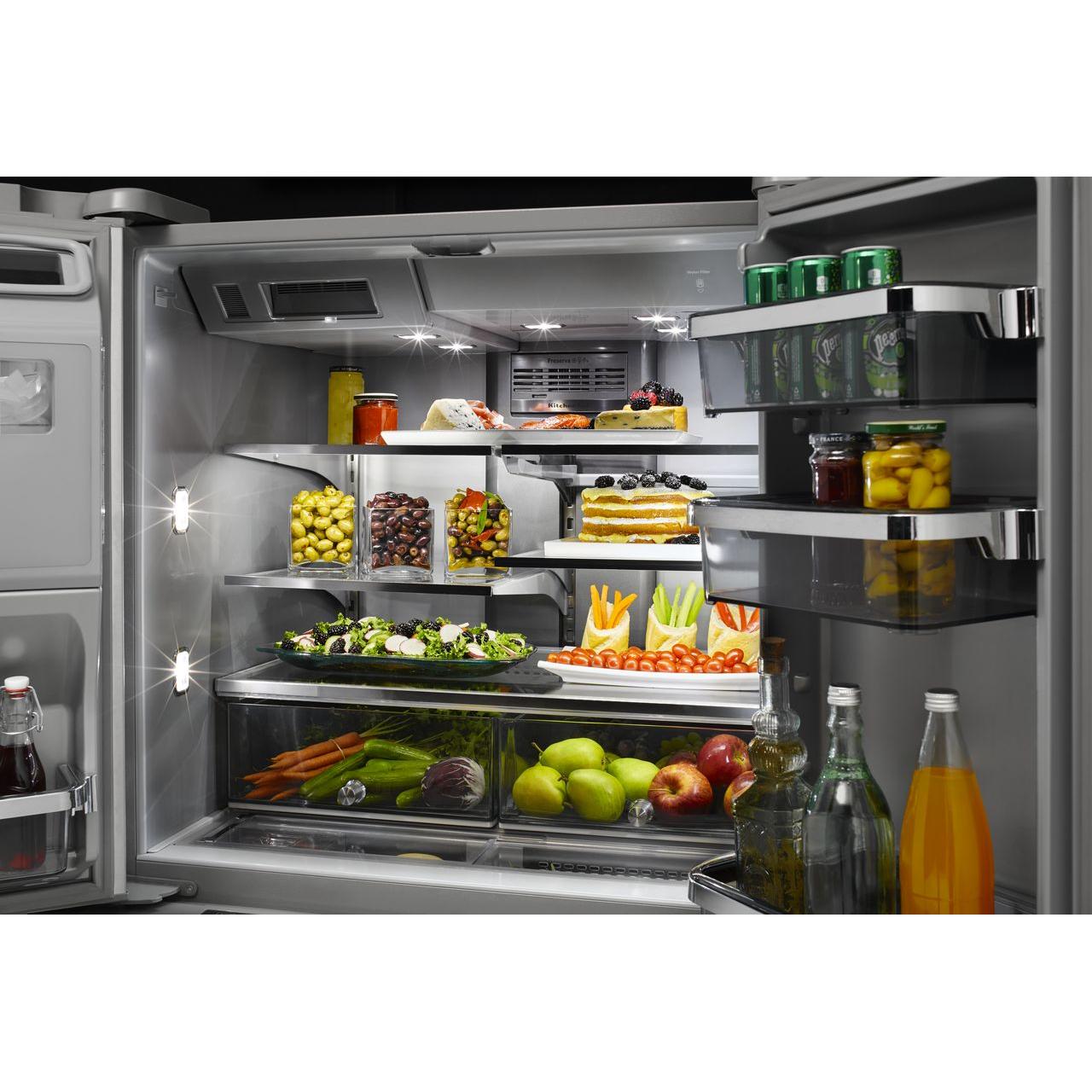  KitchenAid 36-inch, 25.8 cu. ft. French 5-Door Refrigerator with Ice and Water KRMF706ESS IMAGE 10