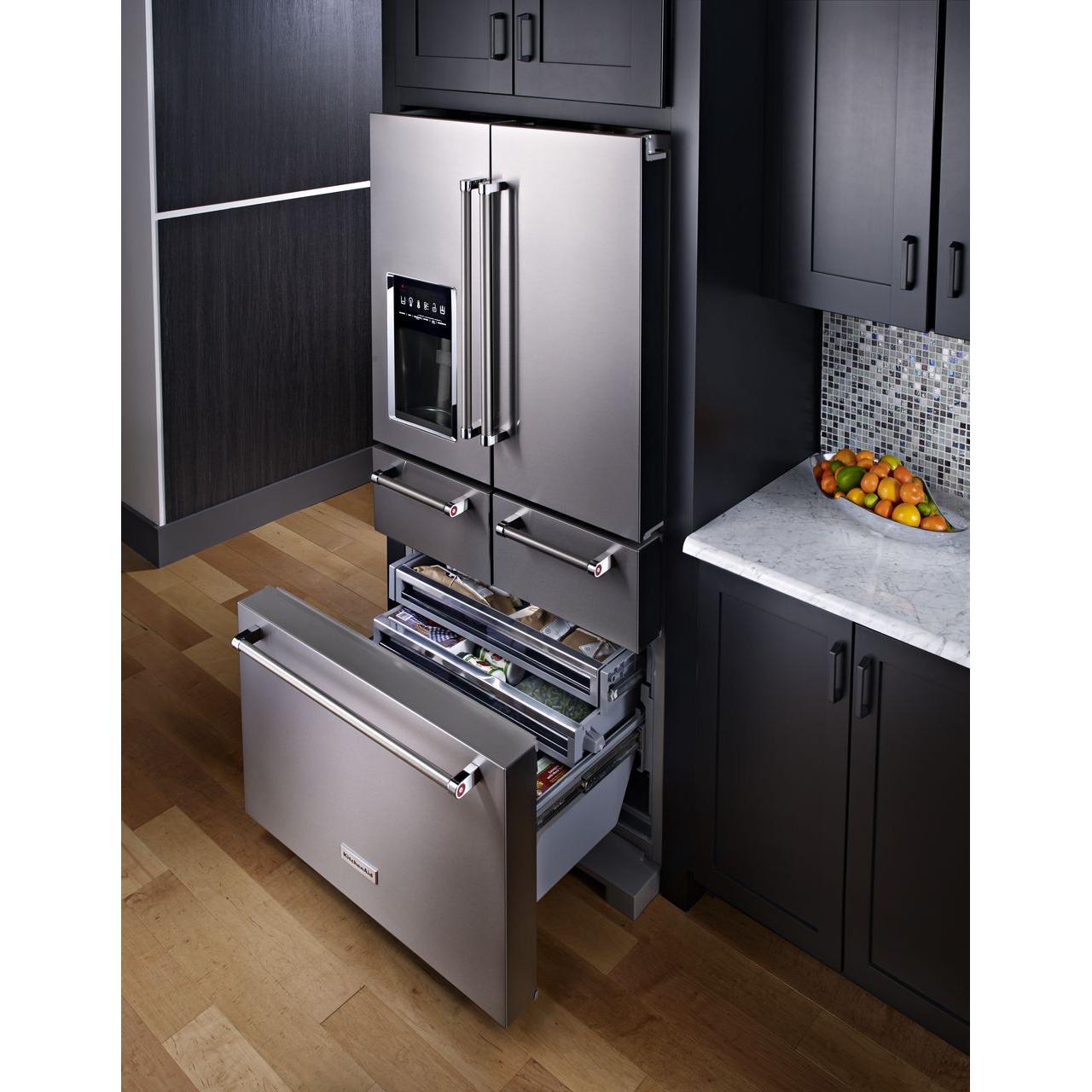  KitchenAid 36-inch, 25.8 cu. ft. French 5-Door Refrigerator with Ice and Water KRMF706ESS IMAGE 16