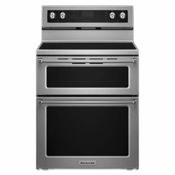  KitchenAid 30-inch Freestanding Electric Range YKFED500ESS IMAGE 1