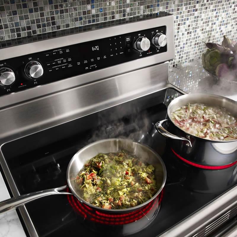  KitchenAid 30-inch Freestanding Electric Range YKFED500ESS IMAGE 2