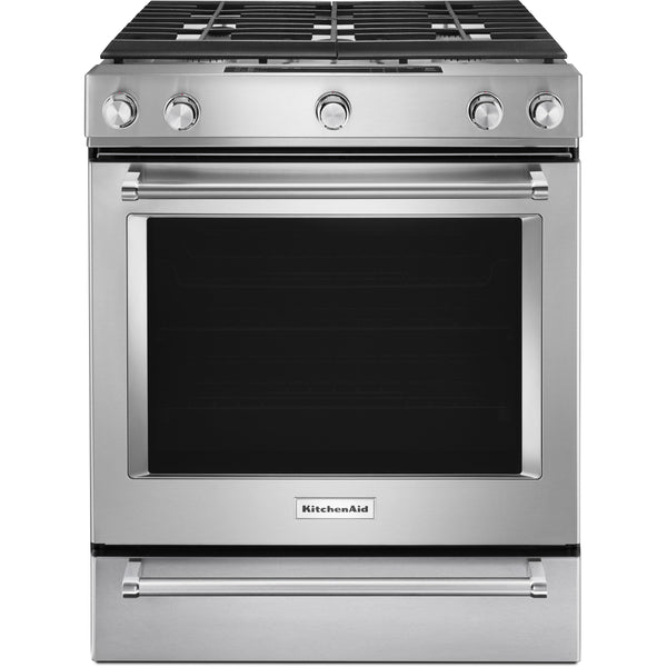  KitchenAid 30-inch Slide-In Gas Range KSGB900ESS IMAGE 1