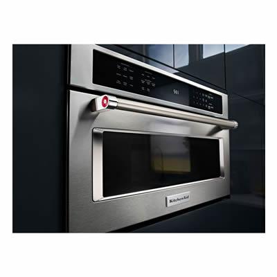 KitchenAid 27-inch, 1.4 cu. ft. Built-In Microwave Oven with Convection KMBP107ESS IMAGE 2