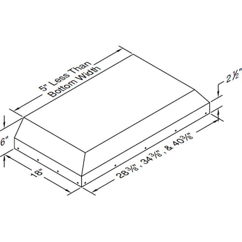  Vent-A-Hood Ventilation Accessories Trim Kits TKK40SLDBL IMAGE 1
