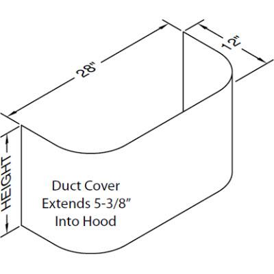  Vent-A-Hood Ventilation Accessories Duct Kits WZDC-28/21SS IMAGE 1