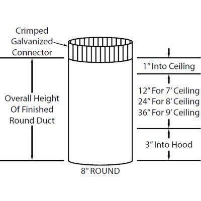  Vent-A-Hood Ventilation Accessories Duct Kits WRDC-8/40SS IMAGE 1