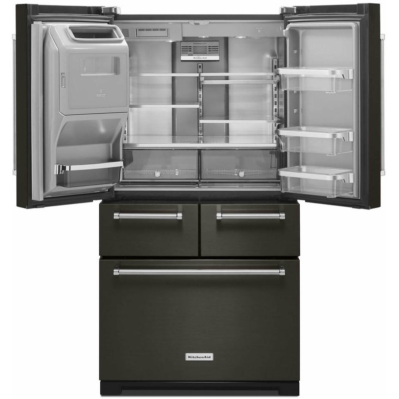  KitchenAid 36-inch, 25.8 cu. ft. French 5-Door Refrigerator with Ice and Water KRMF706EBS IMAGE 2