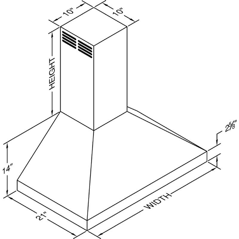  Vent-A-Hood 30-inch Wall Mount Range Hood PDAH14-K30SS IMAGE 2