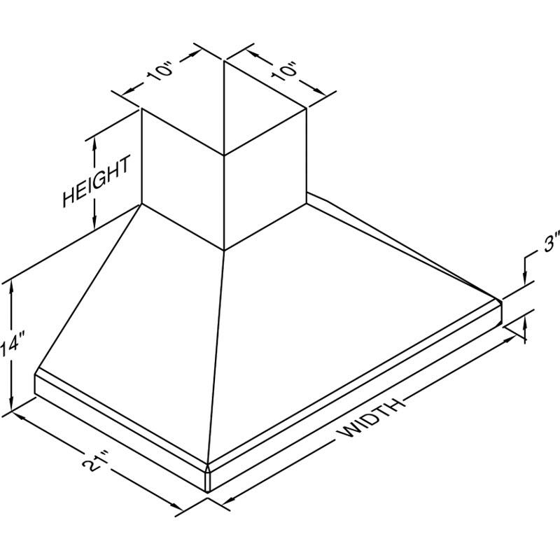  Vent-A-Hood 36-inch Wall Mount Range Hood SLDH14-136WH IMAGE 2