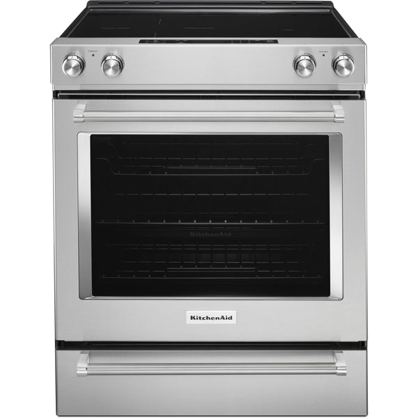  KitchenAid 30-inch Slide-In Electric Range with Even-Heat™ True Convection YKSEG700ESS IMAGE 1