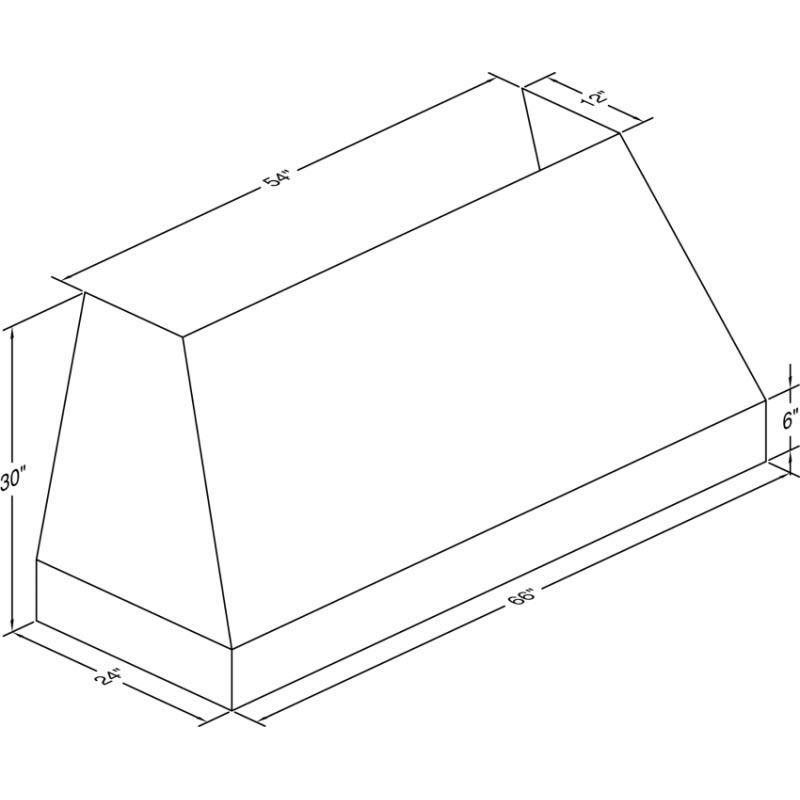  Vent-A-Hood 66-inch Wall Mount Range Hood JPH466/C1SS IMAGE 2
