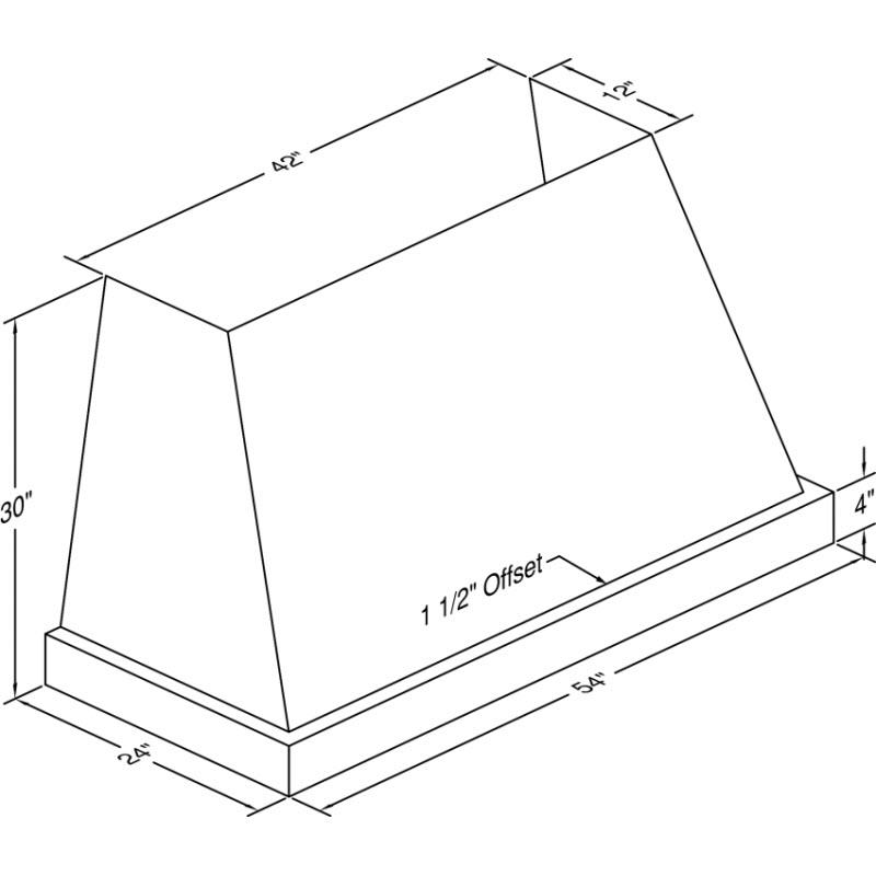  Vent-A-Hood 54-inch Wall Mount Range Hood JPH354/C2SS IMAGE 2