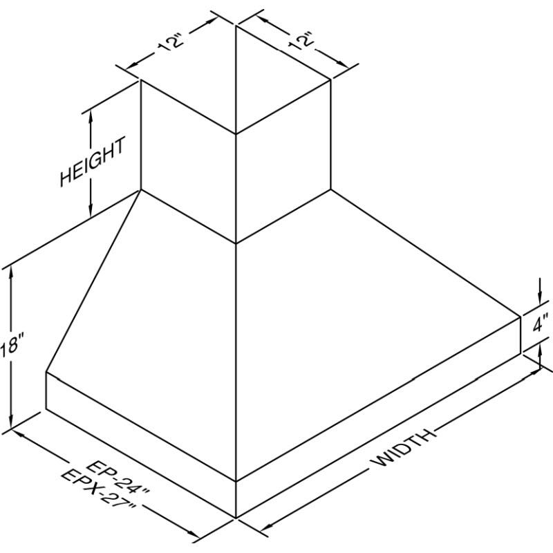  Vent-A-Hood 48-inch Wall Mount Range Hood EPXH18-248SS IMAGE 2
