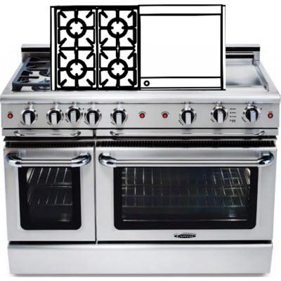 Capital 48-inch Freestanding Gas Range GSCR484G-N IMAGE 1