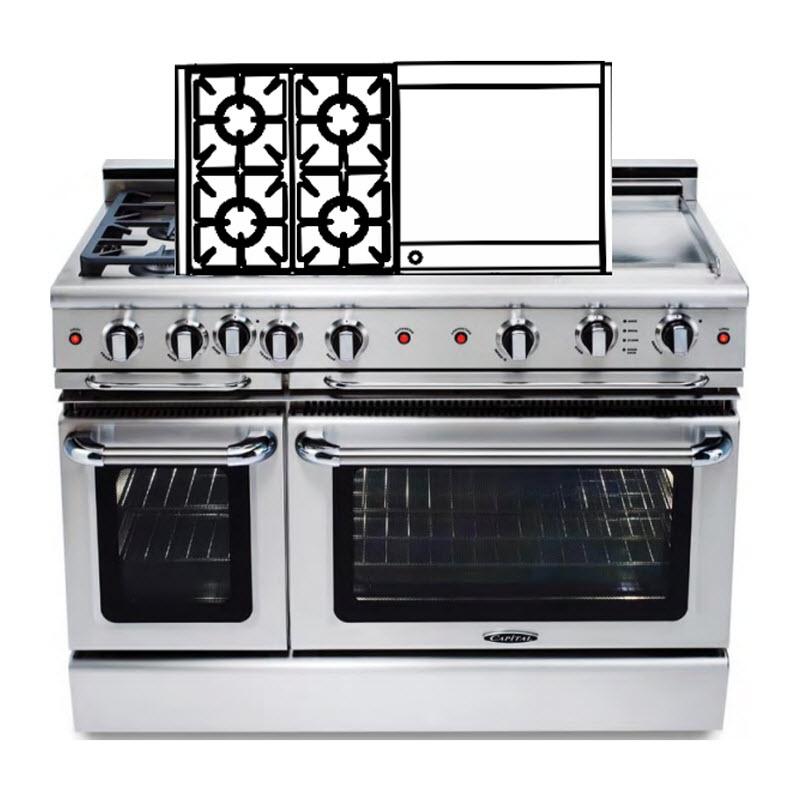  Capital 48-inch Freestanding Gas Range GSCR484G-N IMAGE 4