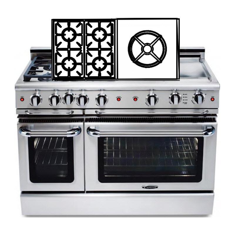  Capital 48-inch Freestanding Gas Range GSCR484W-N IMAGE 4