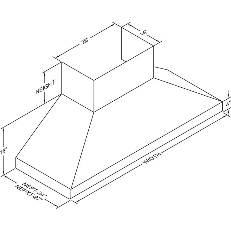  Vent-A-Hood 48-inch Wall Mount Range Hood NEPXTH18-348SS IMAGE 2
