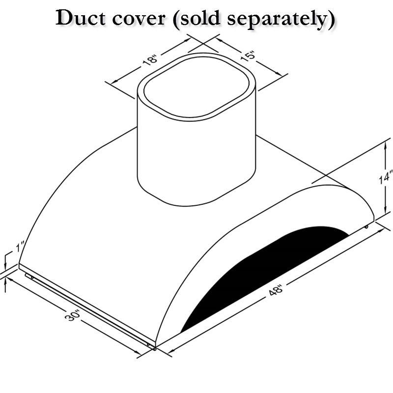  Vent-A-Hood 48-inch Ceiling Mount Range Hood IZTH-248SS IMAGE 2