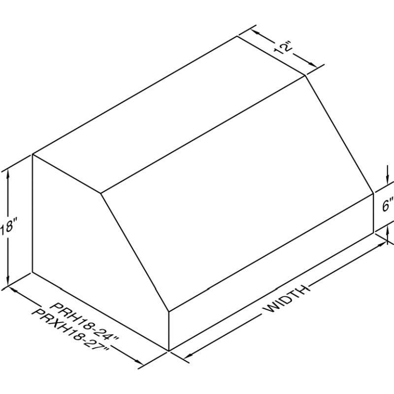  Vent-A-Hood 36-inch Under-Cabinet Range Hood PRXH18-M36SS IMAGE 2