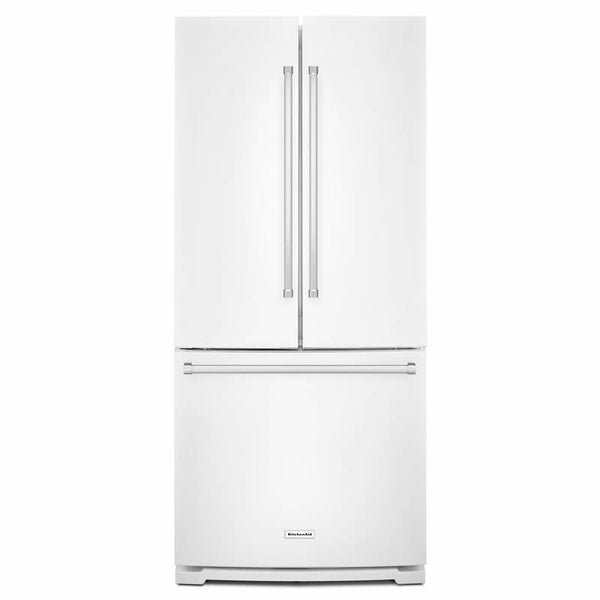  KitchenAid 30-inch, 19.7 cu. ft. French 3-Door Refrigerator with Ice and Water KRFF300EWH IMAGE 1