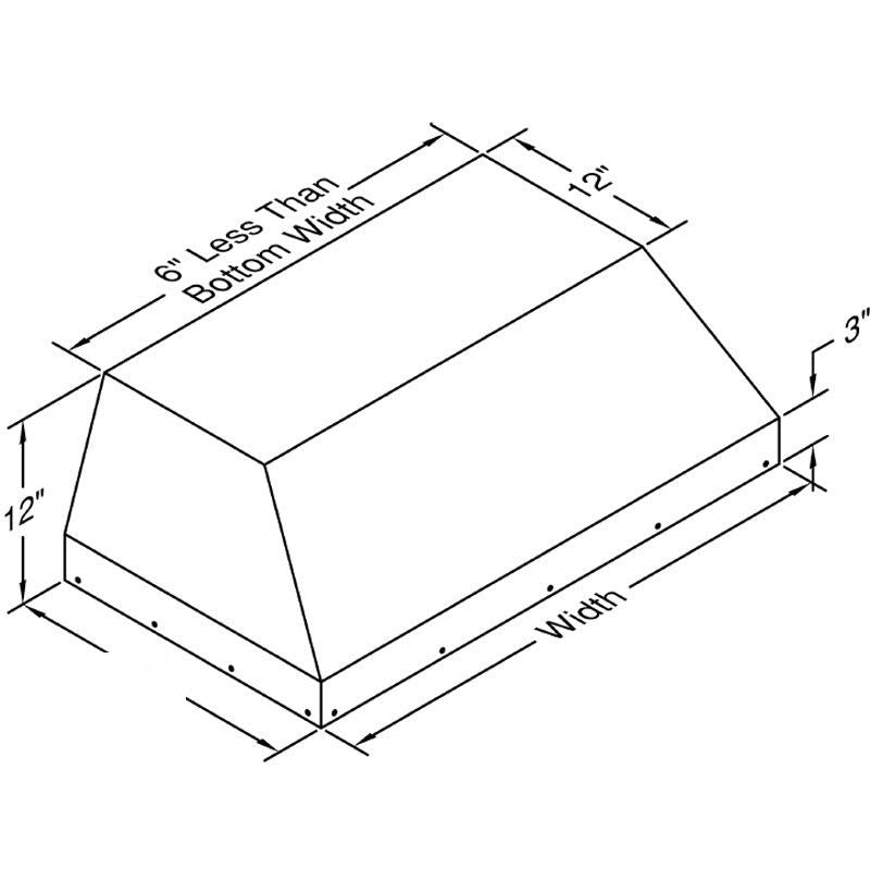  Vent-A-Hood 34-inch Wall Mount Hood Insert BH234SLDSS-18 IMAGE 3