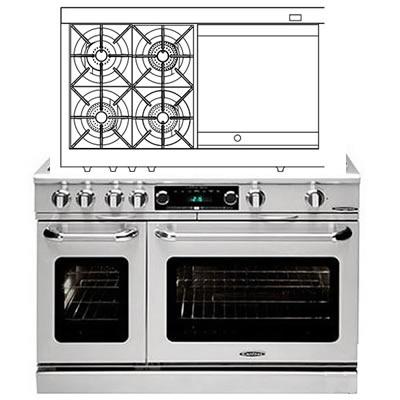  Capital 48-inch Freestanding Dual-Fuel Range COB484GG-N IMAGE 1